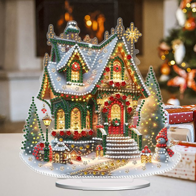 APWIKOGER Weihnachten Haus, Diamant Malerei Kit, Bunt / Mehrfarbig - Bild 1