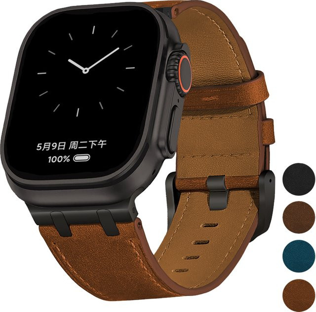 CAOWTAN Uhrenarmband Leder, Klassisch - Bild 1