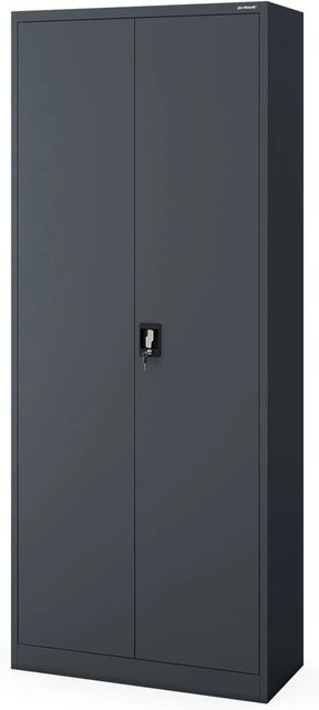 Jan Nowak Hauswirtschaftsschrank DAWID abschließbar Anthrazit H: 220 cm, B: 90 cm, T: 45 cm - Bild 1