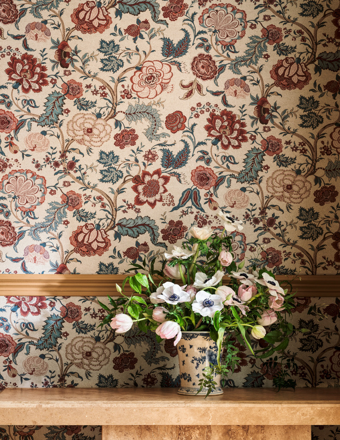 Sanderson Tapete Salisbury Madder Rose Floral Botanical Pink Multicolour Vlies Tapete - Bild 2