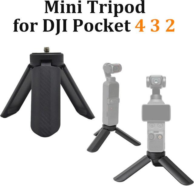 SZKOSTON Mini-Stativ in Schwarz als Desktop-Tripod für DJI Osmo Pocket 4 3 2 Gimbals - Bild 1