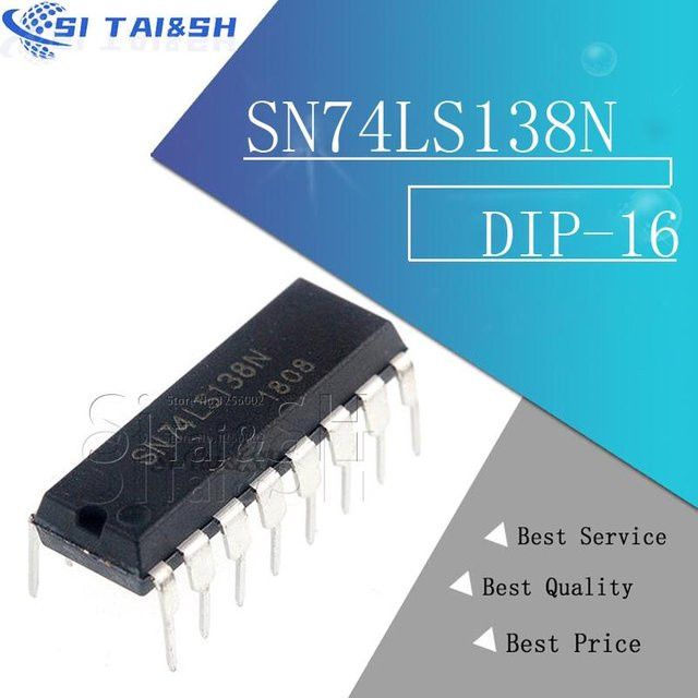10 Stück SN74LS138N DIP-16 Decoder ICs von Si Tai&SH in Schwarz - Bild 1