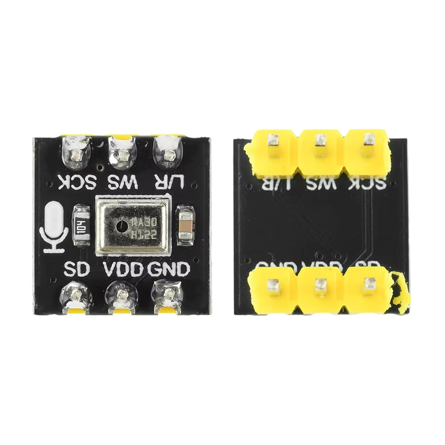 INMP441 Omnidirektionales MEMS-Mikrofonmodul mit 24-Bit-Hochpräzision und I2S-Digitalausgang in Schwarz - Bild 3