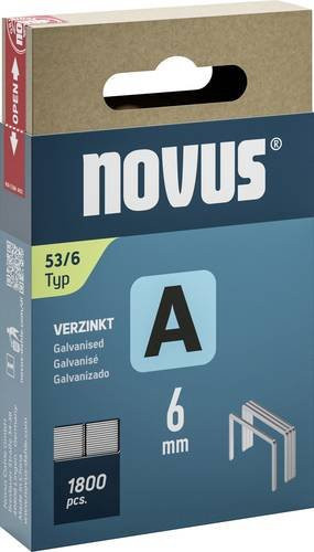 Novus Heftklammern Typ 53/6 aus Stahl in Silber, 2000 Stück - Bild 1