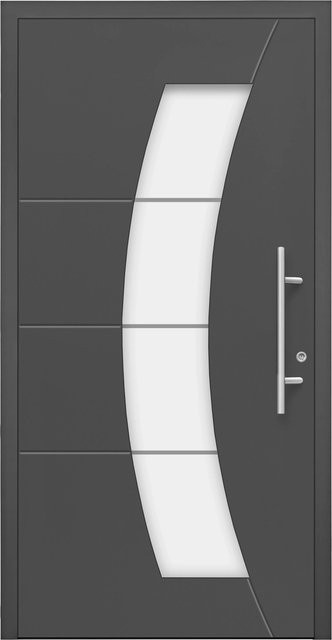 Splendoor Aluminium Sicherheitshaustür Moderno RC3 M340 Premium in Anthrazit mit Glaseinsatz, B/H: 110 x 210 cm, Anschlag Rechts - Bild 1