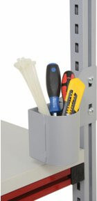 Rocholz Stiftköcher SYSTEM FLEX in Weißaluminium und Grau, B/T/H: 87 x 195 x 128 mm - Bild 1