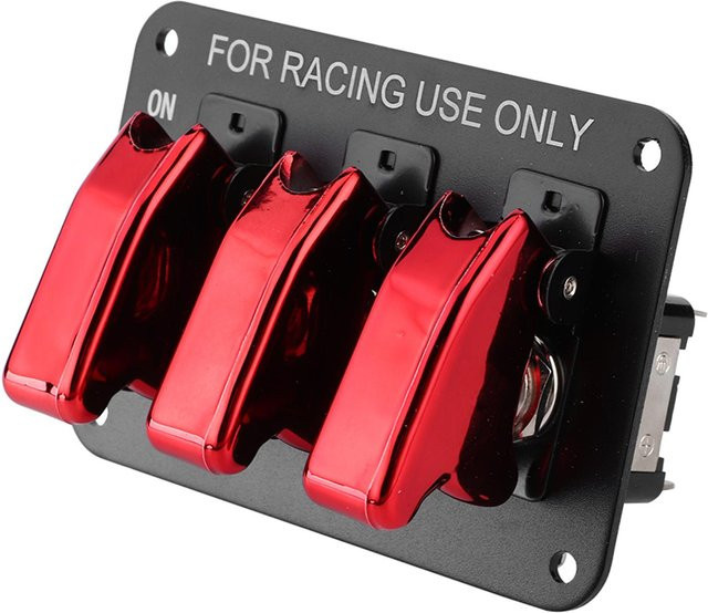 Neoglint Kfz Kippschalter-Kombinationsschalter 12V 20A für Rennzündung und Motor Relais Panel in Schwarz und Multicolour - Bild 1
