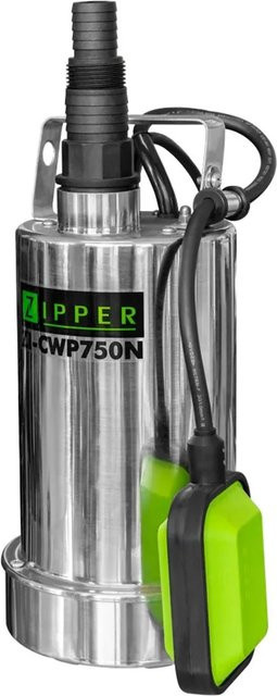 Zipper Klarwasser-Tauchpumpe ZI-CWP750N in Grün/Silber mit 11 m³/h und 8,5 m Förderhöhe - Bild 1