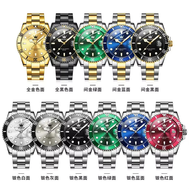 OLEVS Armbanduhr, Automatik, Edelstahl, rotes Zifferblatt, Herren - Bild 5
