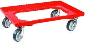 Transportroller E. S. B. aus Kunststoff in Rot, B/T: 81,0 x 61,0 cm - Bild 1