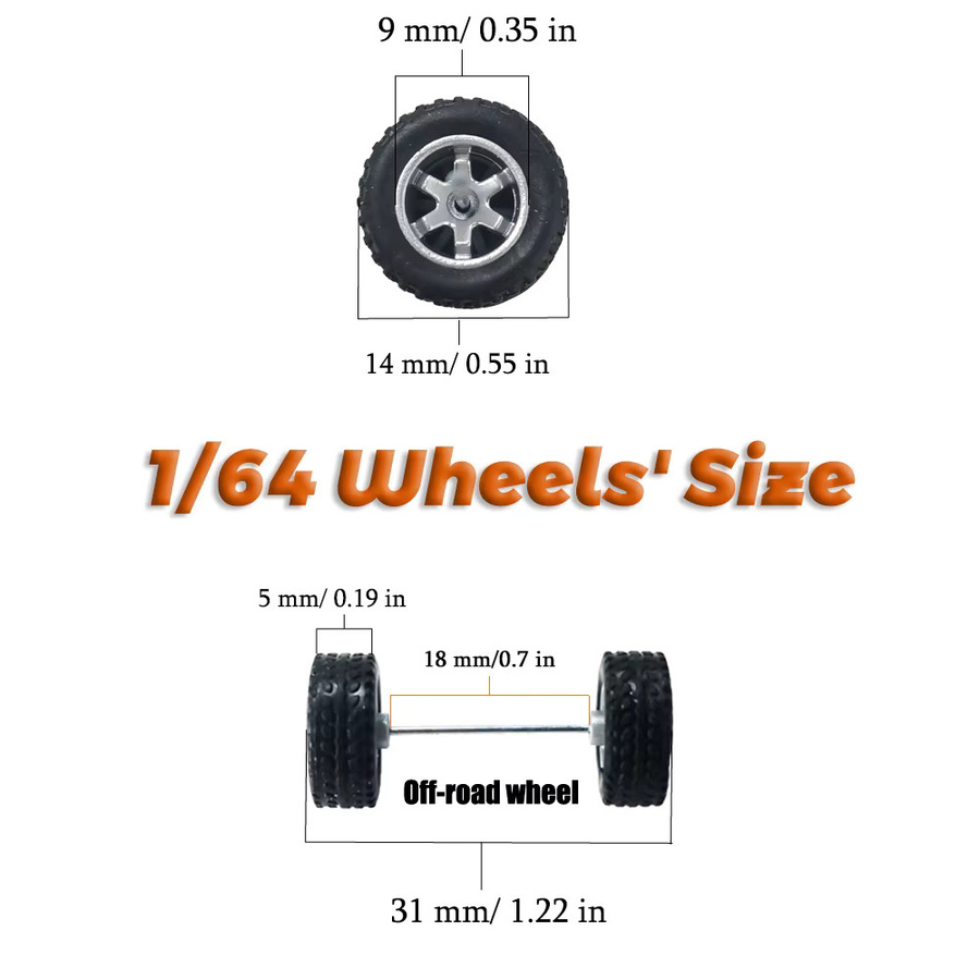 MINIGT Räder, All-Terrain-Gummireifen, 5-teiliges Set - Bild 3