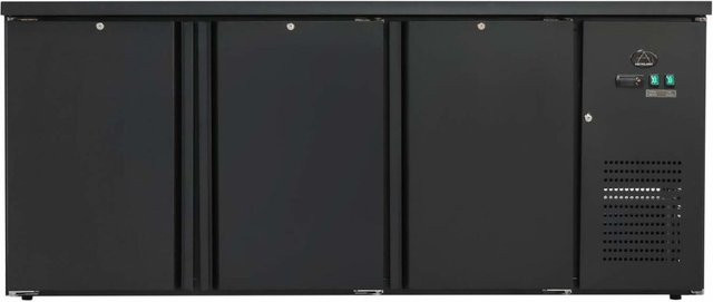 A&S Polarny Flaschenkühltisch Schwarz B/H/T: 200,5 x 84 x 52 cm mit 425 Litern Fassungsvermögen - Bild 1