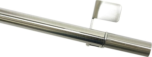 Gardinia Klemmstange Press&Go Zylinder aus Metall in Edelstahloptik, silberfarben - Bild 1