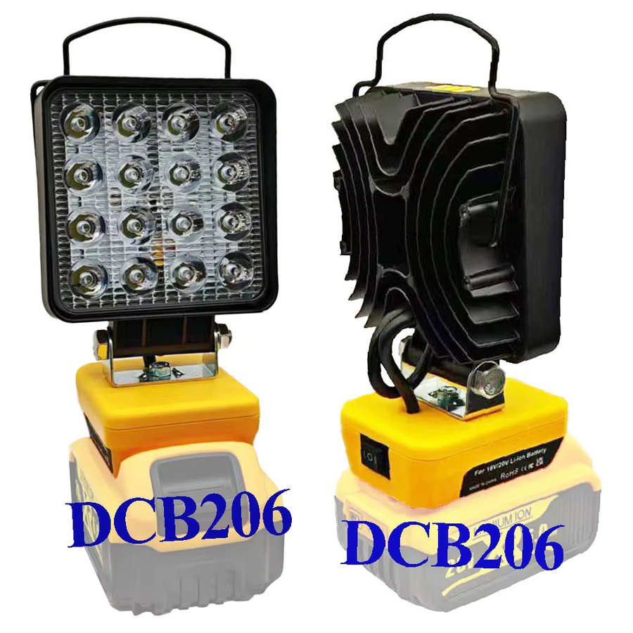 Akku-LED-Arbeitsleuchte und Taschenlampe kompatibel mit DeWalt, Makita, Bosch, Milwaukee und Ryobi M18 Akku-Gehäusen - Bild 3