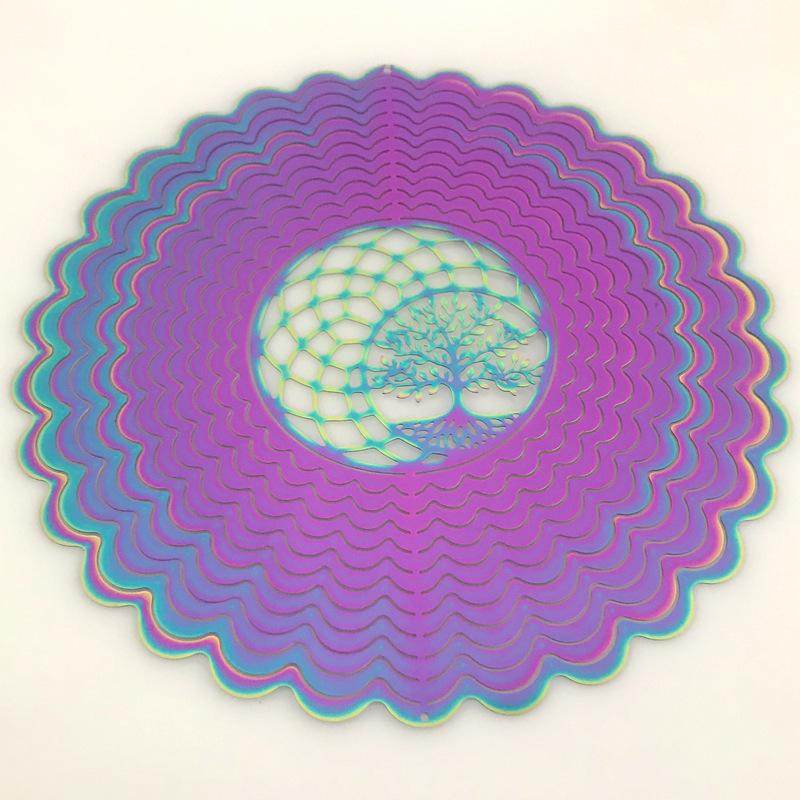 3D-Windspiel Baum des Lebens von Trowel & Seed aus Edelstahl in Multicolor mit Hochglanzoberfläche - Bild 2