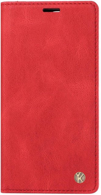 Sony Portemonnaie-Case aus mattem Nubuk-PU-Leder mit Kartenfächern für Xperia 10 IV, Xperia 1 IV, Xperia 5 IV, Xperia 1 V, Xperia 10 V, Xperia 1 III in Rot - Bild 1