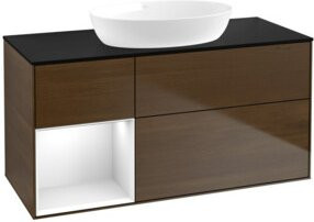 V&B Waschtischunterschrank Finion in Weiß und Braun, Breite: 120 cm, Tiefe: 50,1 cm, Höhe: 50,1 cm - Bild 1