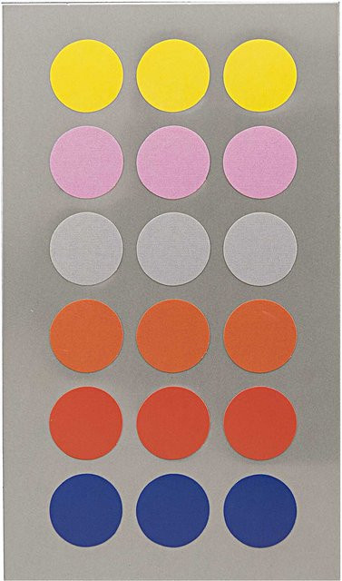 Rico Design Paper Poetry Office Sticker Punkte Bunt, Durchmesser: 15 mm, 4 Bogen - Bild 1