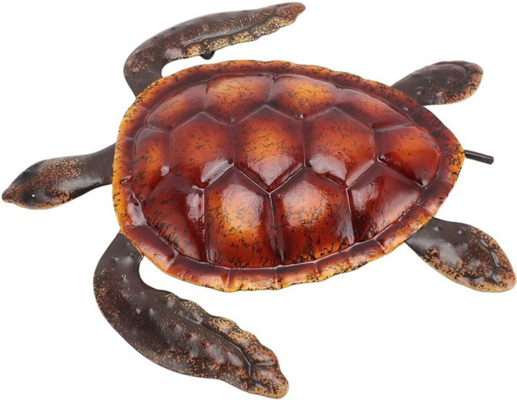 GoolRC Schildkröte Wanddeko aus Metall und Kunstharz in Braun für maritimes Design und Ozean-Themenpartys - Bild 1