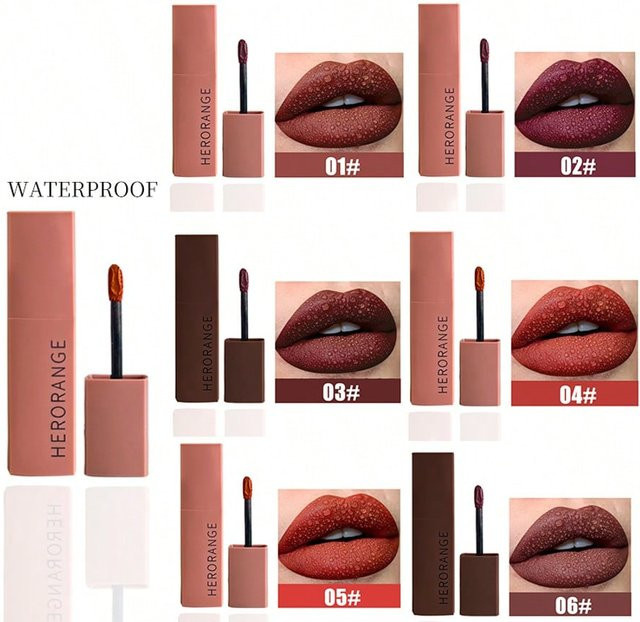 Herorange Velvet Matte Lip Mud Lippenstift, Matt, Puder - Bild 1