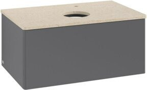 V&B Waschtischunterschrank Antao ohne Frontstruktur, lackiert, B/T/H: 80 x 36 x 50 cm - Bild 1