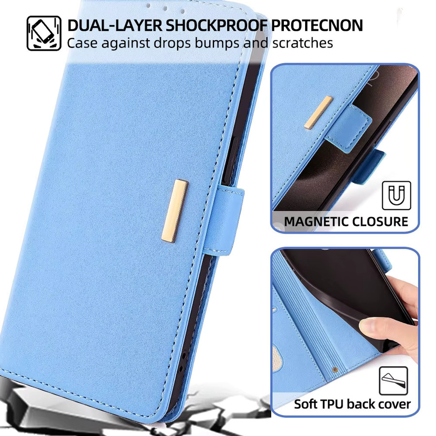 Vivo Wallet Case Flip-Handyhülle aus PU-Leder mit Magnetverschluss in Lila für Vivo X300 FE X300 Pro X100 X200 Pro mini X200 FE X200 Ultra - Bild 4