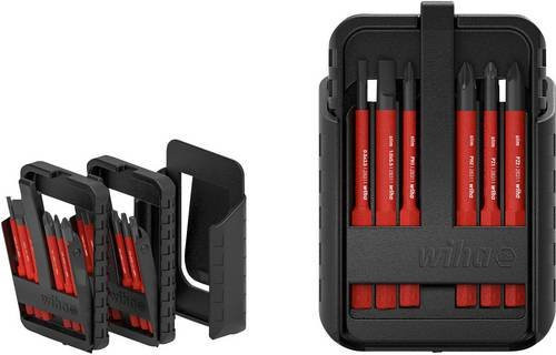 Wiha slimBit electric VDE Wechselklingen-Set 12-teilig in Rot mit Schlitz, PH, PZ, PlusMinus/PZ und TX - Bild 1