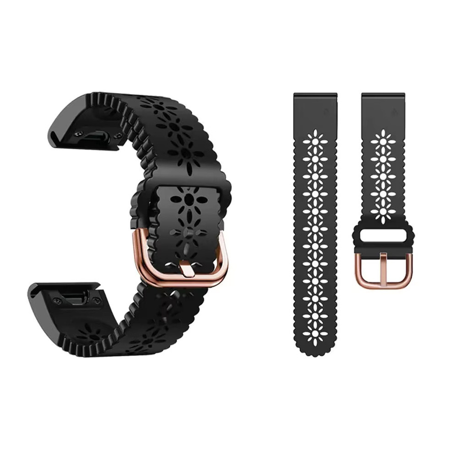 QuickFit Uhrenarmband Silikon, Schwarz, 22mm/26mm - Bild 2