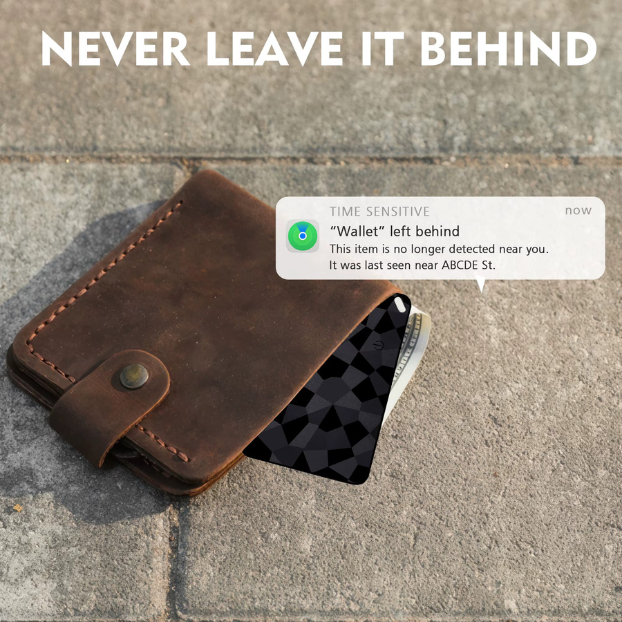Fine Track Slim Smart Finder wiederaufladbare Tracker-Karte für Apple Find My kompatibel mit iOS in Schwarz oder Lila - Bild 3