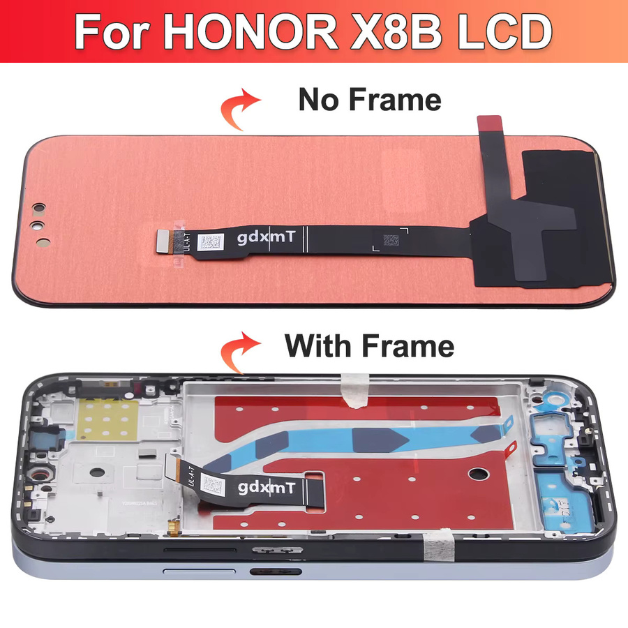 Honor X8B AMOLED Display mit Touchscreen Digitizer Montage in Schwarz für LLY-LX1, LLY-LX2, LLY-LX3 - Bild 2