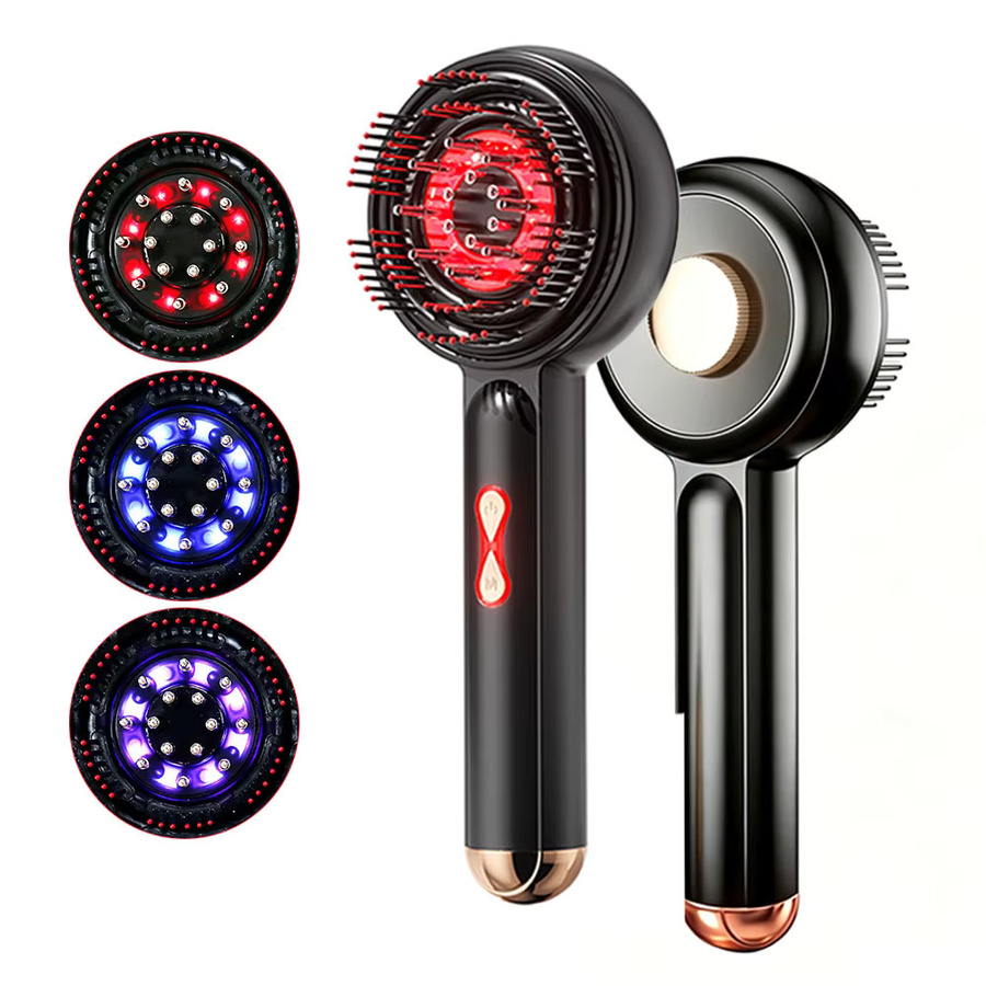 OPSLEA Elektrischer Vibrations-Massagekamm mit EMS-Mikrostrom und Licht, Kopfhautpflege - Bild 7