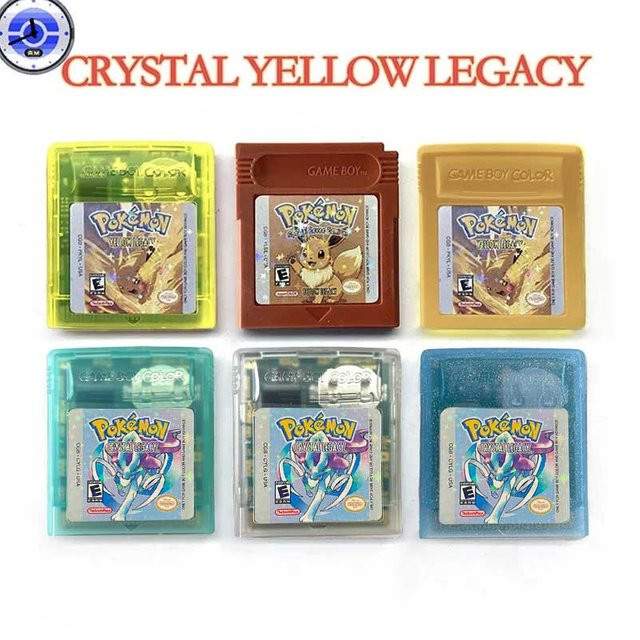 USA RTC Flash-Karte Pokemon Crystal Legacy Gelb mit Echtzeituhr und Batterie-Speicher für GameBoy Color (GBC) - Bild 1