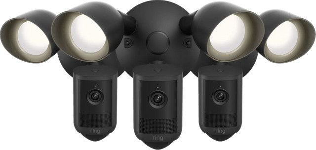 Ring Floodlight Kamera 2. Generation Schwarz 3er-Pack mit WLAN - Bild 1