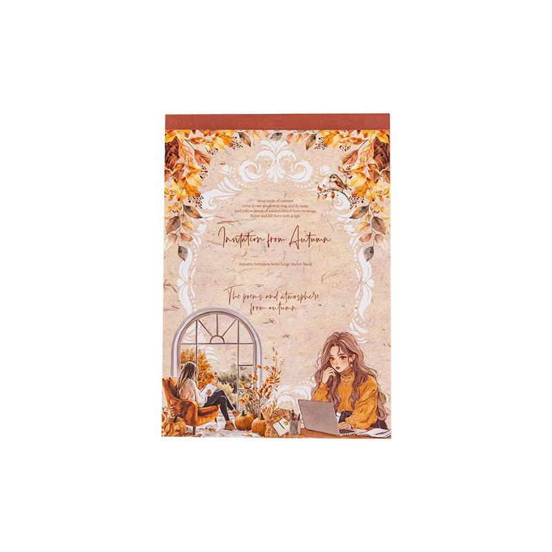 20 Blatt Vintage-Herbst-Stickerbuch in Multicolour für Journal-Dekoration und Scrapbooking aus Papier - Bild 5