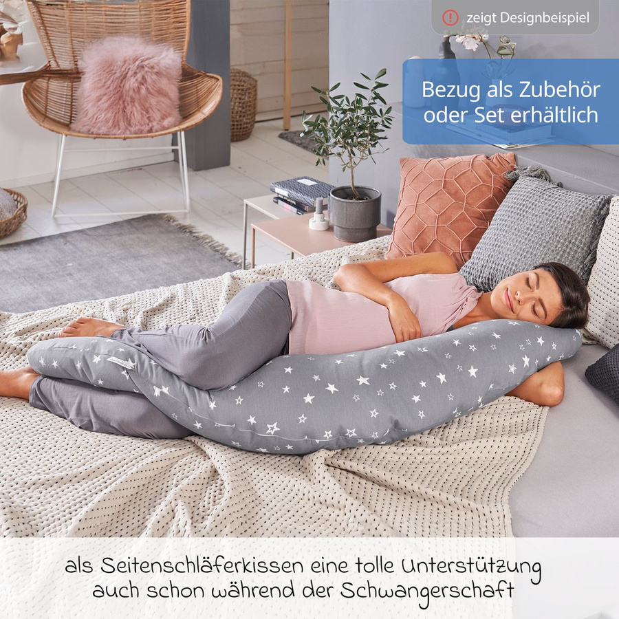 Theraline Stillkissen Das Original mit Dinkelspelz-Füllung, Weiß, Länge: 190 cm - Bild 1