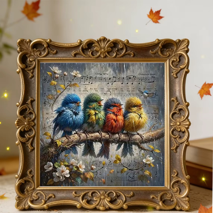 Nature's Melody Kreuzstich-Set zum Selbermachen, 11CT Stickerei in Multicolour, B/H: 36 x 36 cm - Bild 6