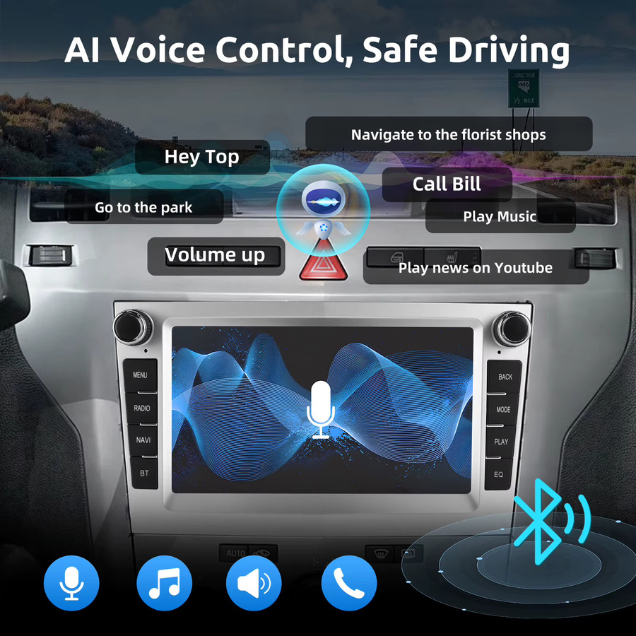 ESSGOO Android 15 Autoradio mit 7 Zoll Display, CarPlay und GPS für Opel Astra H G J, Zafira B, Corsa C D, Antara, Vectra und Vivaro - Bild 4