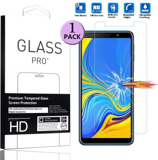 Samsung Galaxy A7 2018 Displayschutzfolie aus gehärtetem Glas in Transparent - Bild 1
