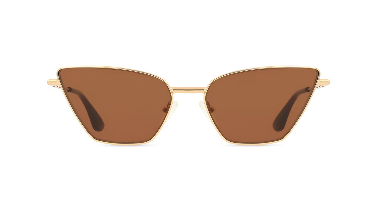 Alexander McQueen AM0501S Sonnenbrille Cat Eye, Vollrand, Metall, gold - Bild 1