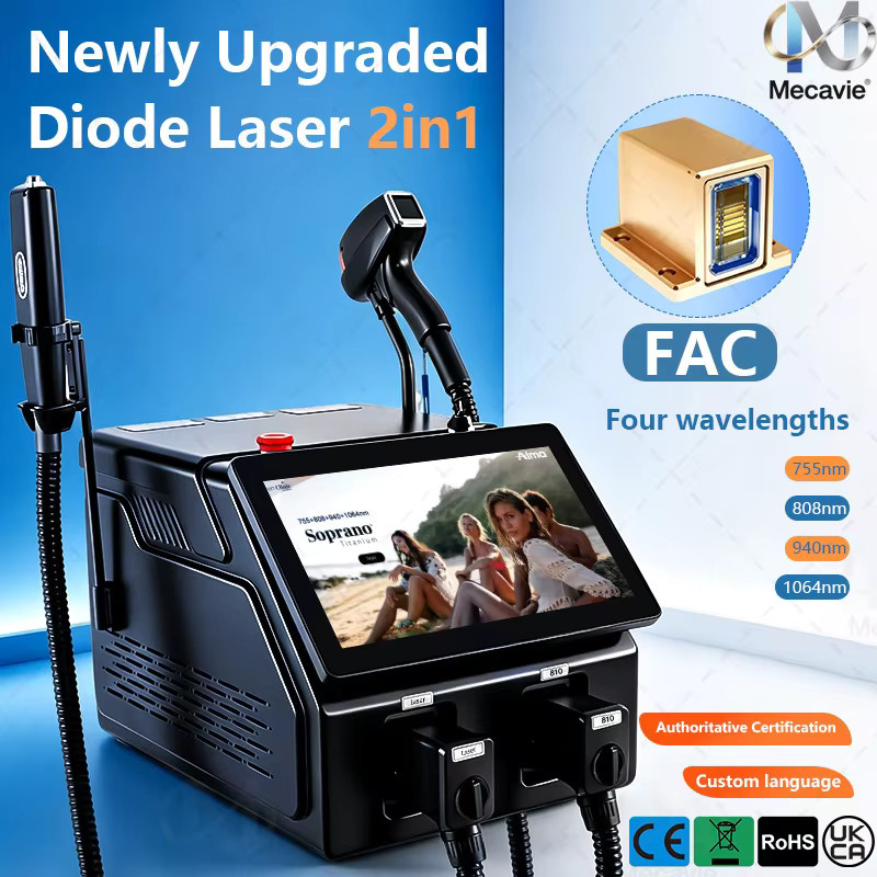 Emsnova 2-in-1 Diodenlaser Haarentfernungsgerät, Schwarz, Unisex - Bild 3