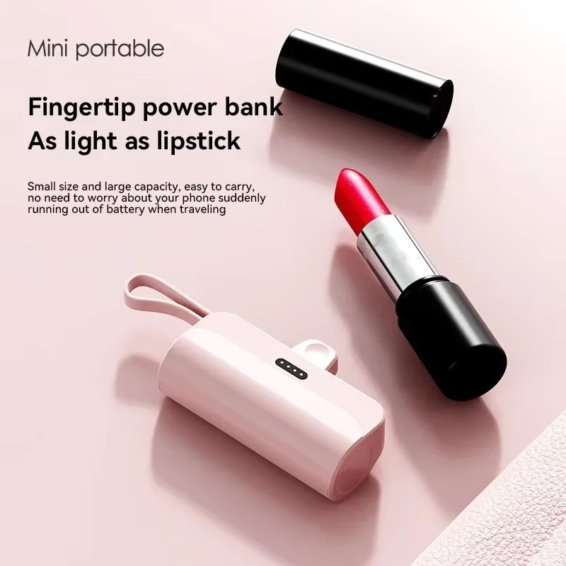 Lenovo Kapsel Power Bank mit 300000 mAh Kapazität und USB-C Anschluss in Pink - Bild 1
