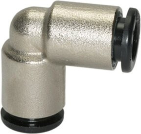 Riegler L-Steckverbindung click-clock für Schlauch-Außendurchmesser 3 mm aus Messing in Silber - Bild 1