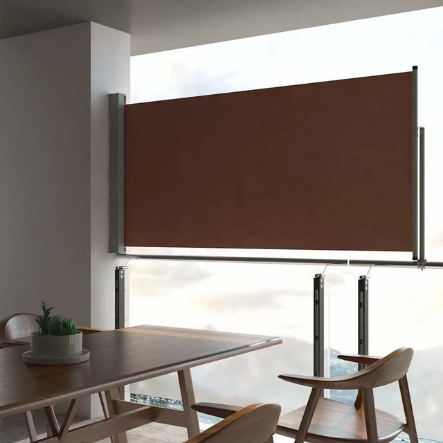 Ausziehbare Seitenmarkise von furnicato aus Polyester in Braun, B/H: 300 x 120 cm - Bild 1