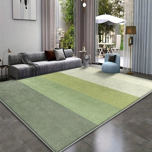 VIKAMA Teppich in Grün, modern und rechteckig für Wohnzimmer, Schlafzimmer oder Arbeitszimmer, Breite: 120 cm, Tiefe: 80 cm - Bild 1