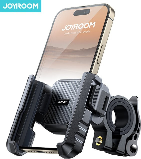 Joyroom Handyhalterung für Motorrad und Fahrrad in Schwarz für Smartphones von 4,7 bis 7 Zoll - Bild 1