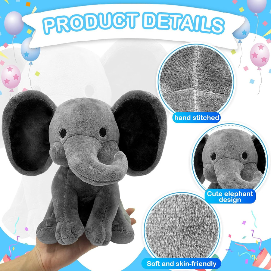 Fashnics Elefant Plüschtier Wildtiere 0-3 Jahren - Bild 2