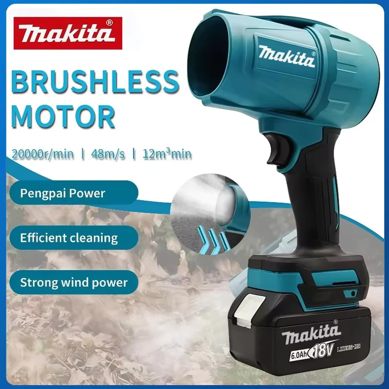 Makita Akku-Auto-Reinigungsgerät Blau mit Licht, 18V elektrischer Luftstaubsauger und 30000RPM Hochleistungs-Gebläse Turbo-Jet-Lüfter - Bild 2