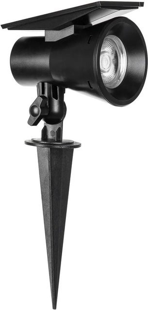 PRIOS LED Solarleuchte Jostiras 9934143 Modern Schwarz 1-flammig mit Erdspieß und Dämmerungssensor - Bild 1