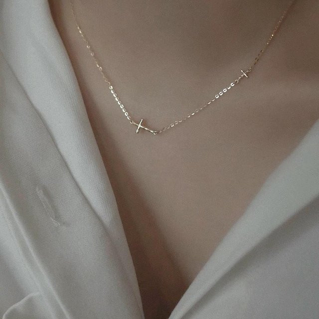 Lucky Star Jewelry Halskette, 925 Silber, Kreuz, Damen - Bild 1