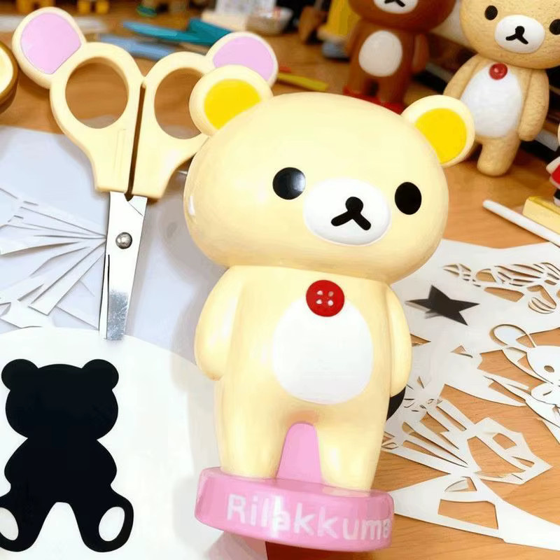 Rilakkuma Vintage-Schere in Bärenform aus Kunststoff für Büro und Bastelprojekte - Bild 3